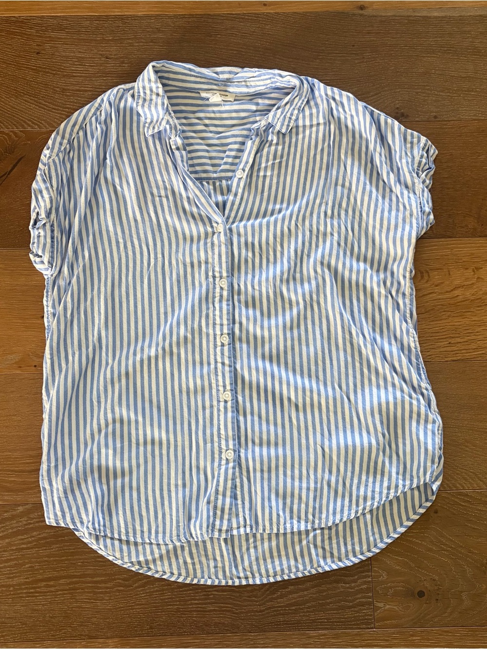 Blue & White Striped Top